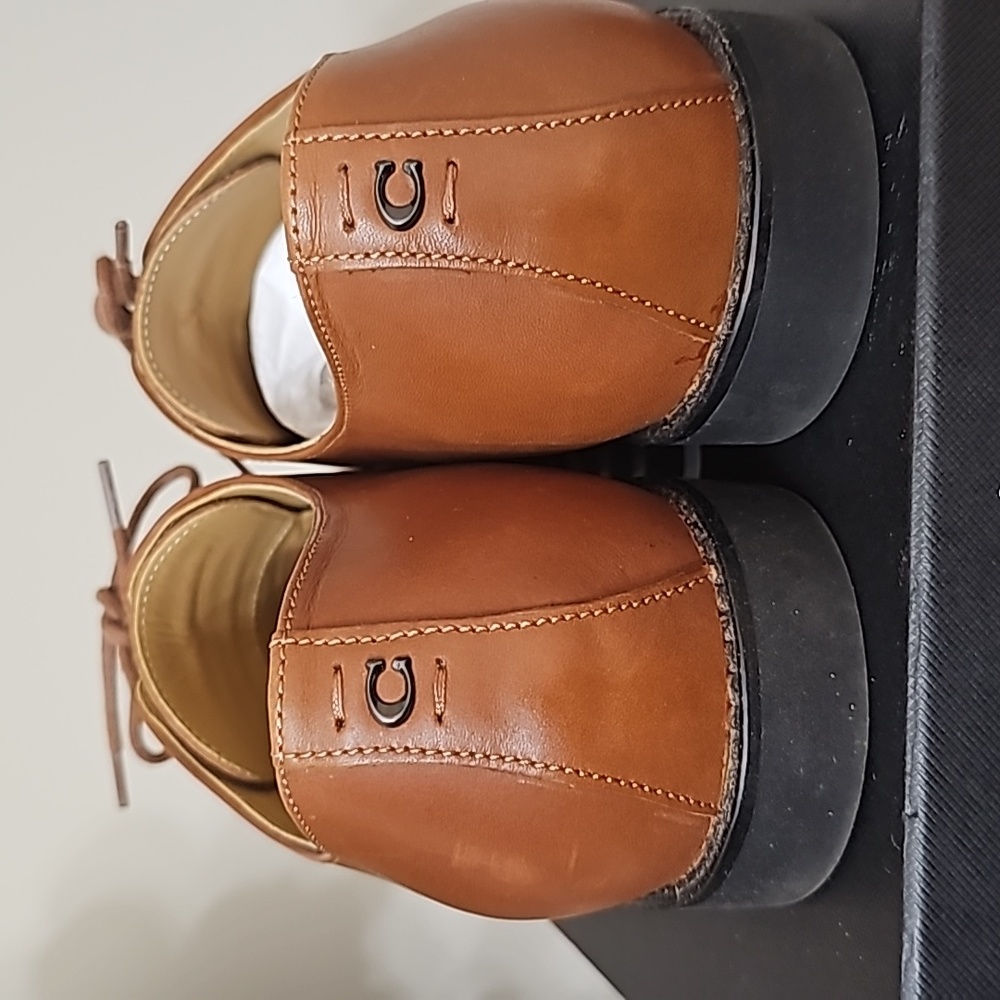 Mens Coach Derby Smooth Leather Dress Shoes Size 12 - Picture 6 of 6